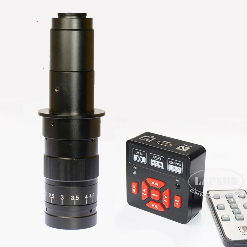 Lapsun 21.0MP HD промышленный лабораторный микроскоп камера 1080P @ 60FPS HDMI 30FPS USB + 180X