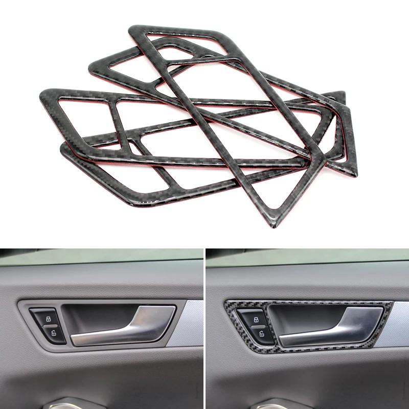 

Real Carbon Fiber Car Styling Door Handle Bowl Frame Cover Trim For Audi Q5 2009 2010 2011 2012 2013 2014 2015 2016 2017