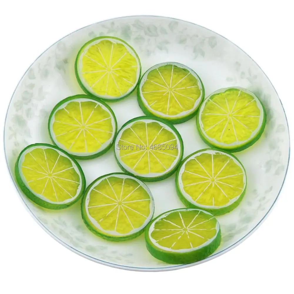 

Gresorth 9 PCS Artificial Green Lemon Slices Collection Fake Fruits Decoration Photography Props