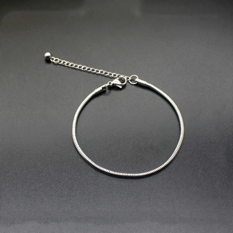 Регулируемый Змеиный браслет-цепочка из нержавеющей стали 316L, браслеты «сделай сам» с расширенными цепочками, женская бижутерия, 18 + 5 см