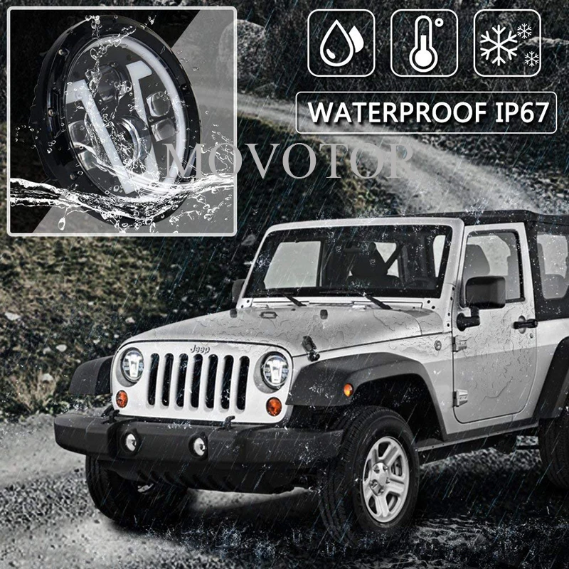 7 дюймов круглые светодиодные фары для Lada 4x4 urban Niva suzuki samurai 12 В 24 в 50 Вт фонари Jeep