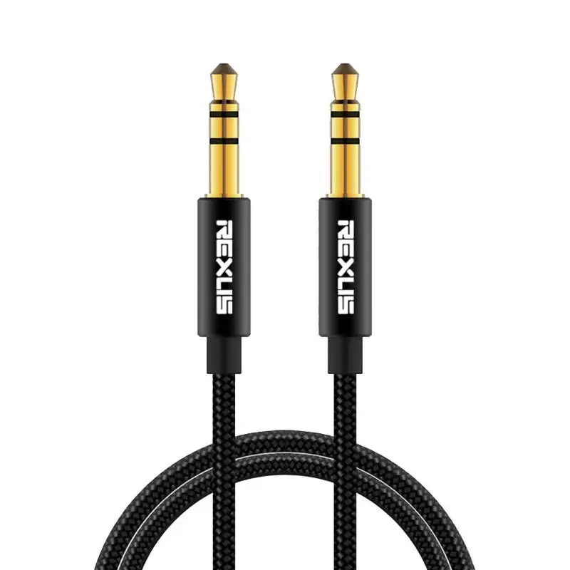 

REXUS 3.5mm Jack Audio Cable Gold Plated Stereo Male to Male Speaker Line Aux Cable Wire Cord for Phone Speaker Digital Cables