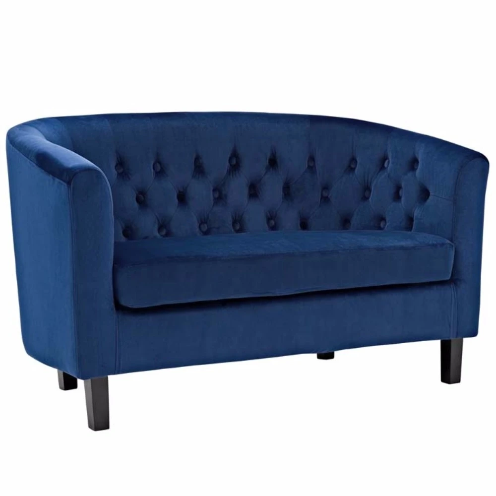 Prospect Velvet Loveseat темно-синий | Мебель