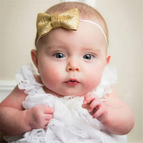 Рождественская повязка на голову для маленьких девочек с большим бантом