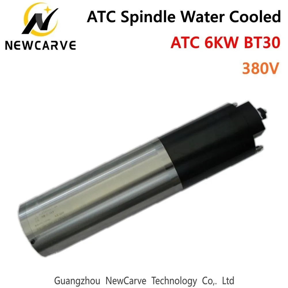 

ATC Spindle Motor 6KW BT30 380V CNC BT30-ATC-Spindle Water Cooled Kit from China 125TD09/15Z6B for CNC Router NEWCARVE