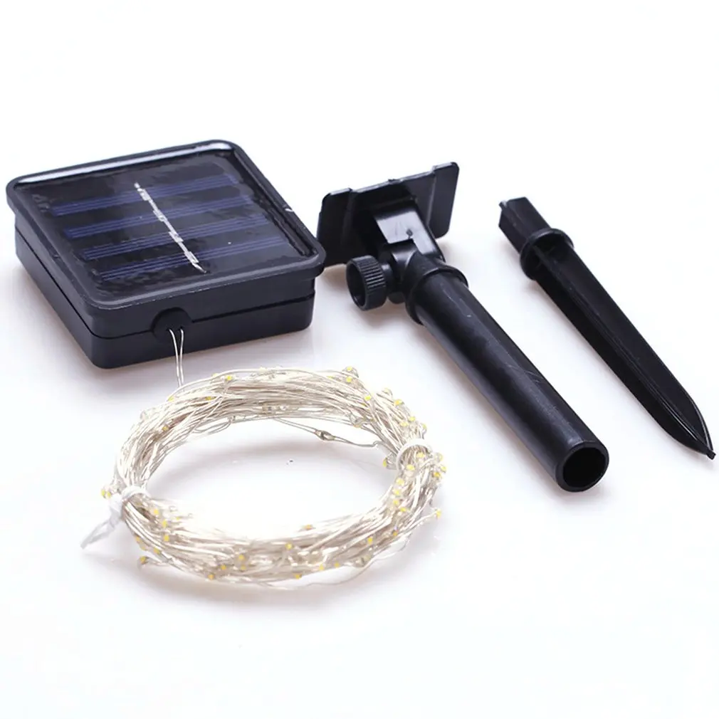100 светодиодов солнечная энергия сказочные огни гирлянды для вечеринки