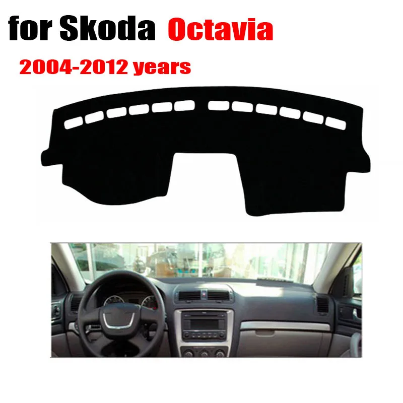 FUWAYDA автомобильные чехлы для приборной панели Skoda Octavia 2004 2012 наклейки на приборную
