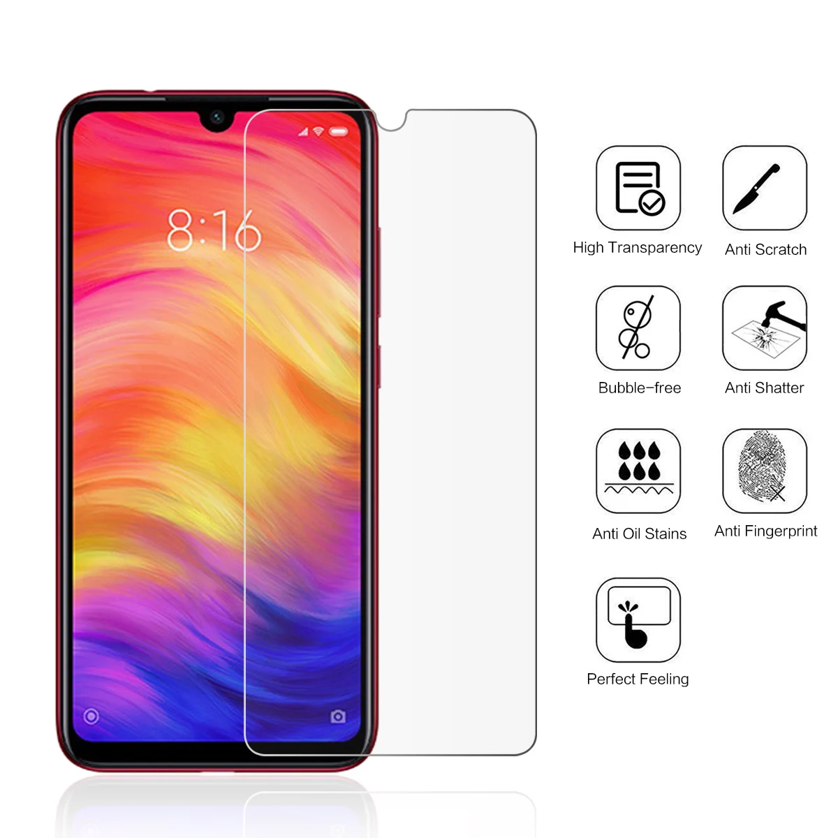 Защитная пленка для экрана Pocophone F1 из закаленного стекла с ЖК дисплеем Verre Trempe
