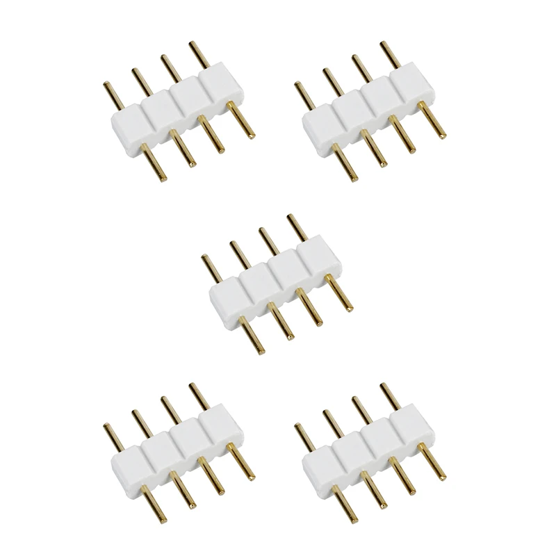 5 шт. штекерные 4 PIN RGB провода разъемы белый для светодиодных полос | Обустройство