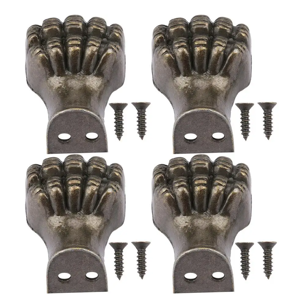 4 шт Слон Форма ноги деревянная шкатулка для украшений декоративные античные