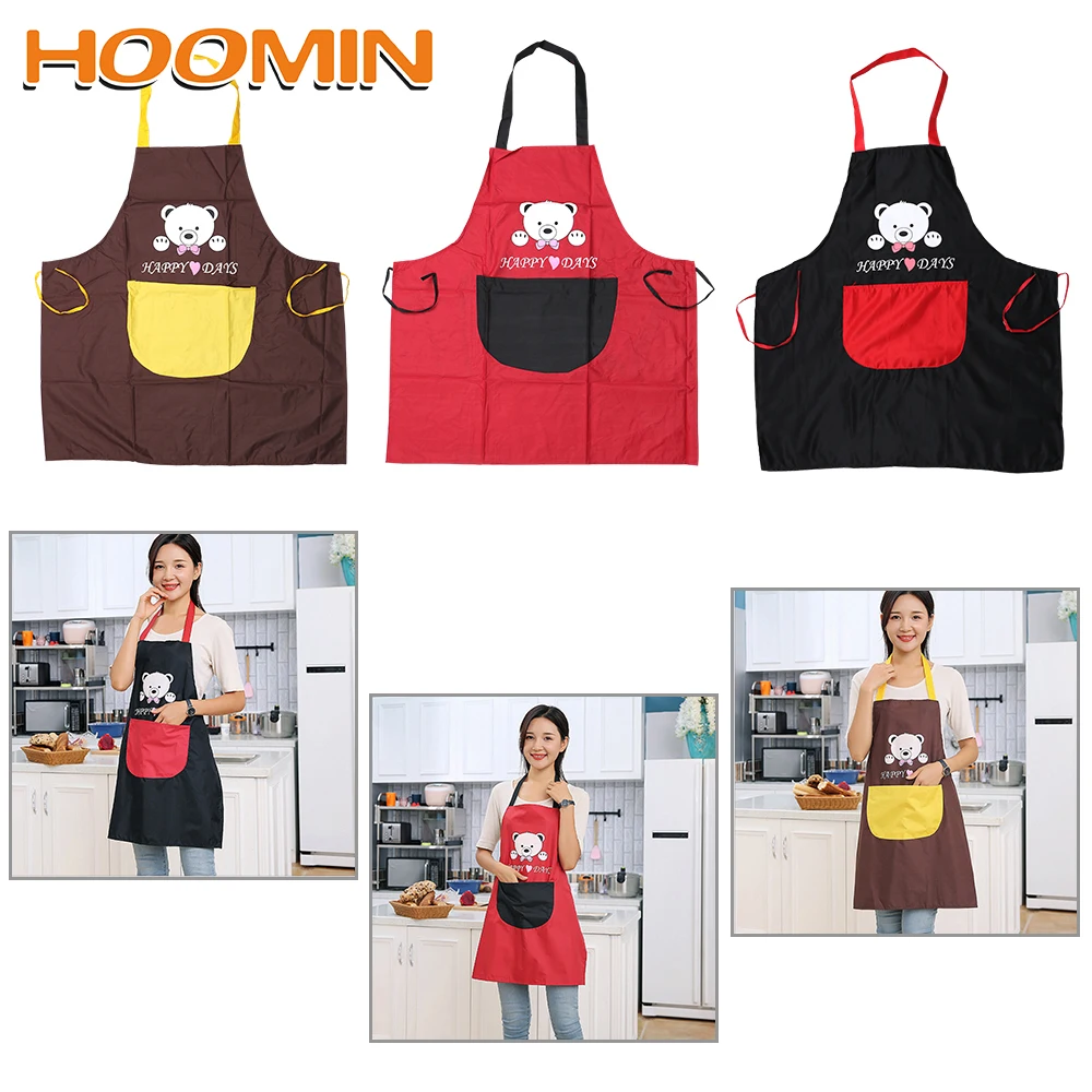 HOOMIN фартук для домашней кухни шеф повара и ресторана милый с карманами модный