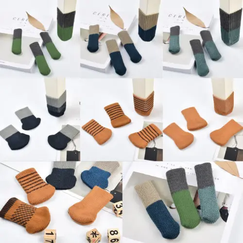 4pcs Table Chair Foot Leg Knit Cover Protector Socks Sleeve Protect Floor | Дом и сад