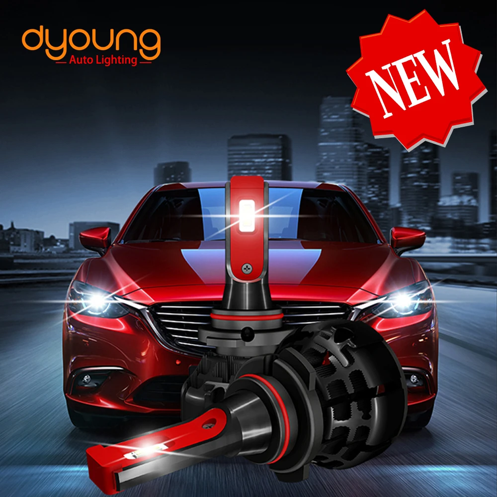 Dyoung z1 новая светодиодная фара 6000k светильник h4 Светодиодная лампа h7 h11 h8 h9 9004 9005 9006