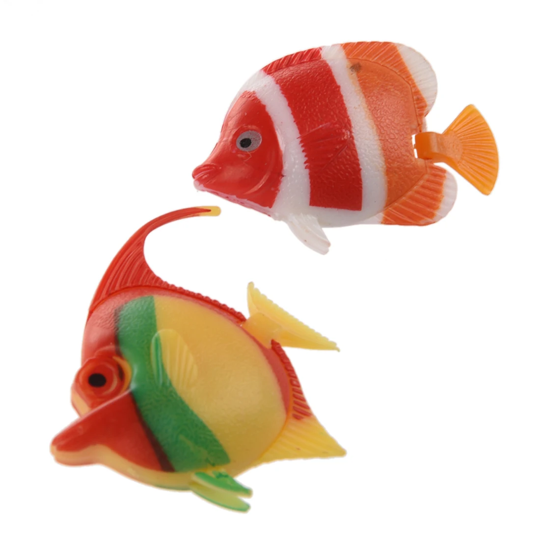 

Artificial Multi-colored Plastic Fish Ornament Hard Plastic 5Pcs for Aquarium Colorful