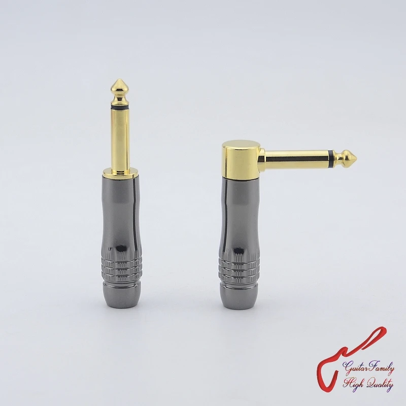 

1 Piece GuitarFamily Brass Straight / Angled 1/4" ( 6.35MM ) Mono Jack Plug Connector ( #0508 ) MADE IN KOREA