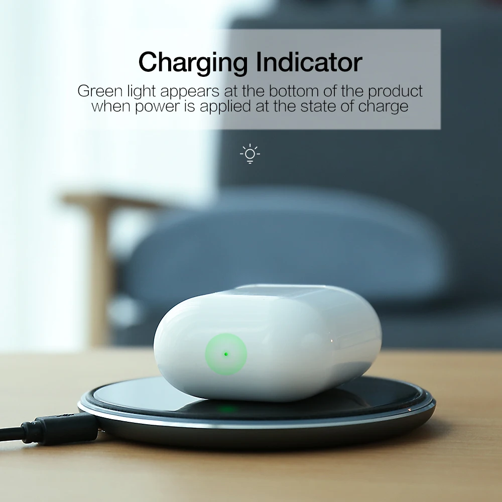 CASEIER большая Беспроводная зарядная коробка для AirPods защитный зарядный наушник