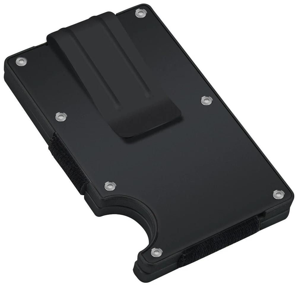 

New Fashion Credit Card Holder Carbon Fiber/Aluminium Alloy RFID Non-scan Metal Wallet Purse Male Portefeuille Homme