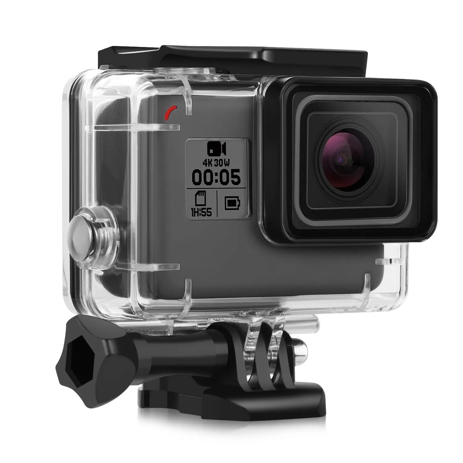 New-Waterproof Housing for GoPro Hero (2018)/6/5 Underwater Protective Case Shell 45M with Quick Release Bracket & Thumbscrew |