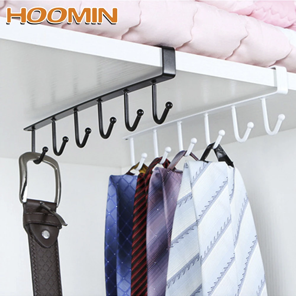 

HOOMIN Nail шкаф для хранения шифоньер, без гвоздей, отсек, крючок из кованого железа, домашняя организация, 6 даже кухонный крючок