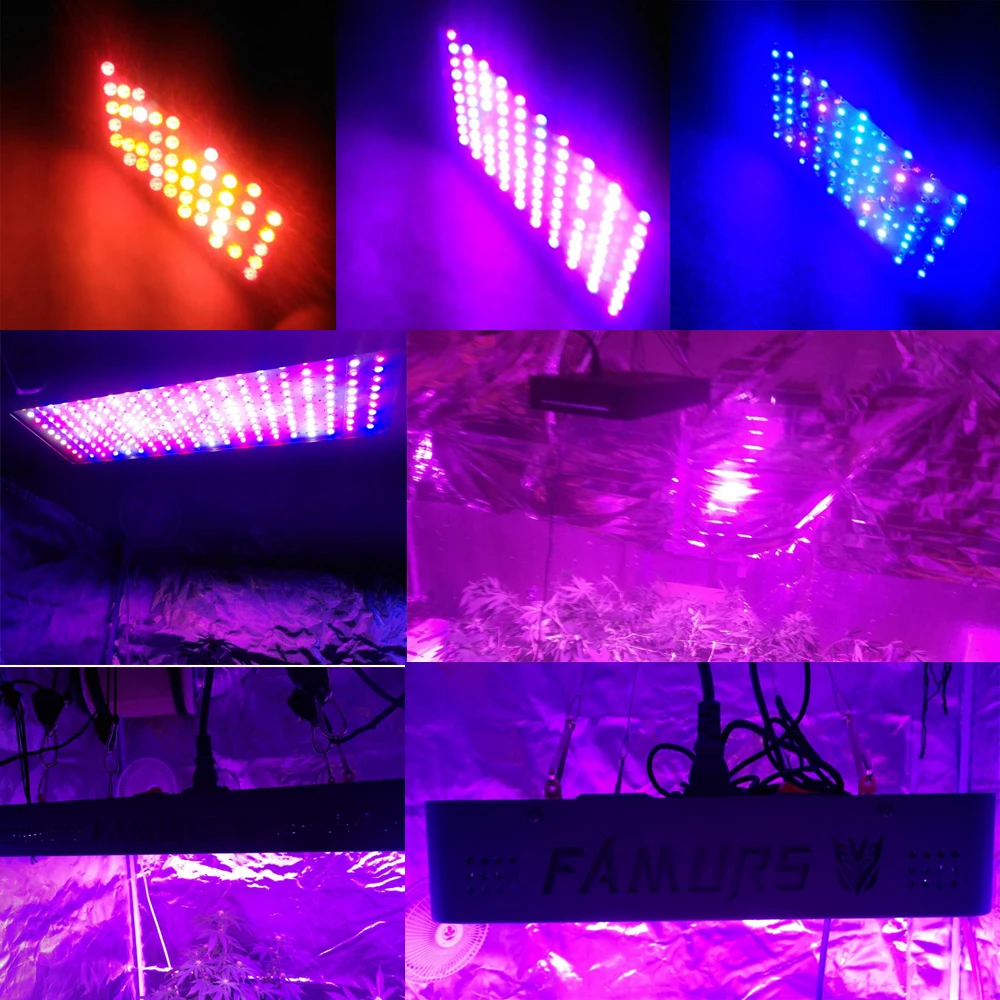 Famurs led grow light 1000W Full Spectrum Veg/Bloom remote control lamp for plants Indoor phyto tent high yield |