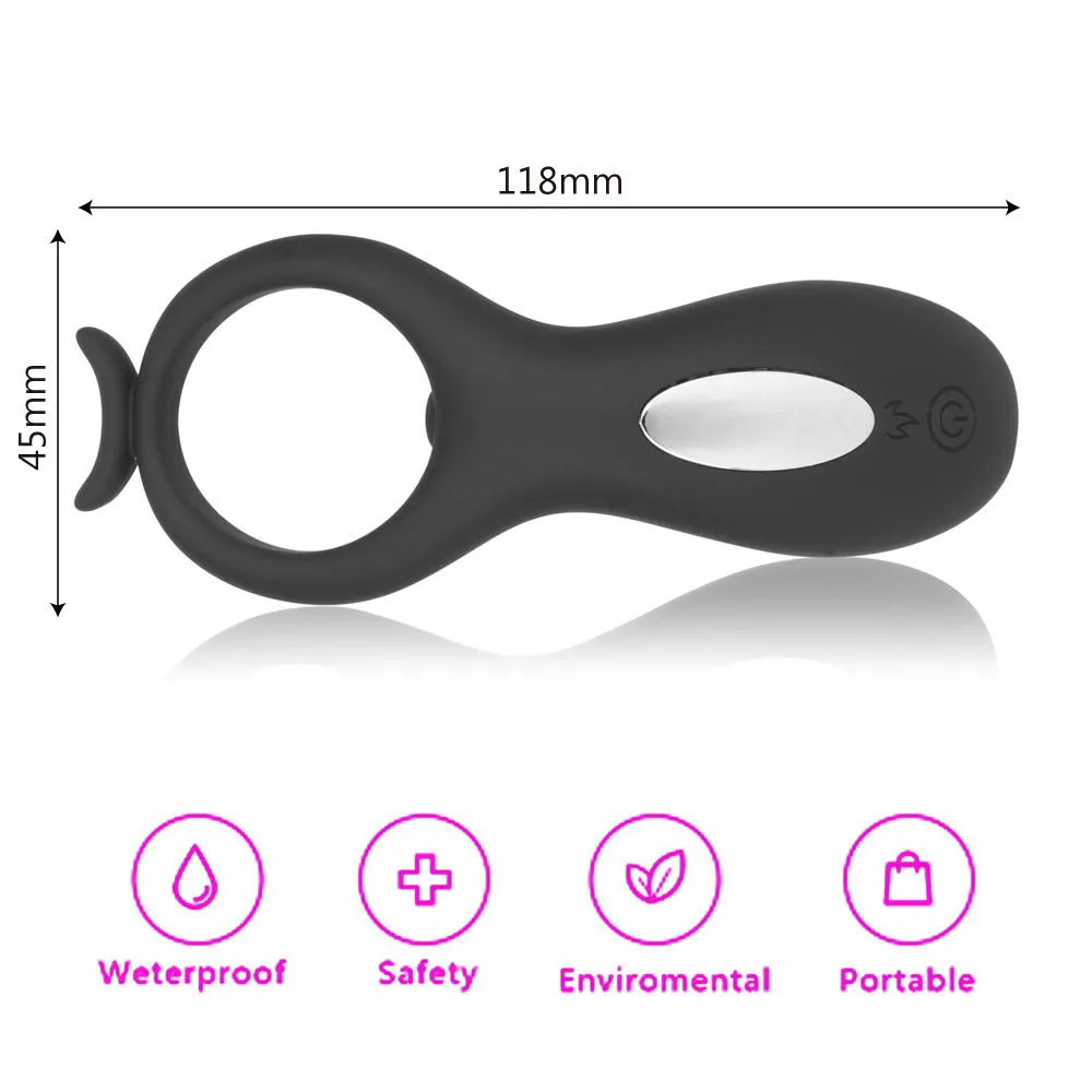 IKOKY Vibrating Cock Ring Vibrator 10 Speed Delay Ejaculation G spot Sex Toys for Men Couple Clitoris Stimulator Penis | Красота и