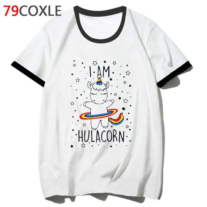Мужская футболка с единорогом уличная Футболка harajuku Hip Tee школьная забавная в