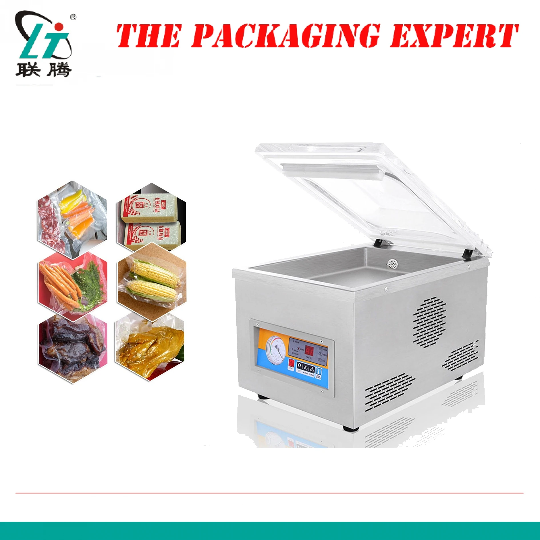 

Food Vacuum Sealer Packing Machine Vaccum Chamber Aluminum Bags Fish Meat Rice Tea Sealing Machine Air Sucking Free Shipping
