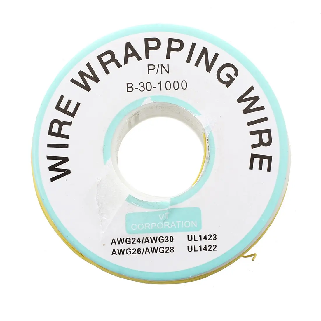 Полностью Желтое покрытие ПВХ Оловянная медная обертка ping Wire wrap 305 м 30AWG кабельная