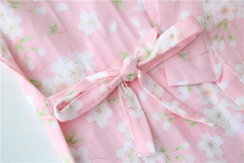 Японское кимоно пижамы для женщин чистый хлопок Yukata японский Полный хлопковый