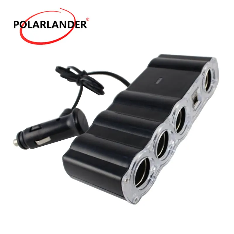 12V 4 Way Авто мульти разъем расширитель сплиттер двойной USB адаптер зарядное