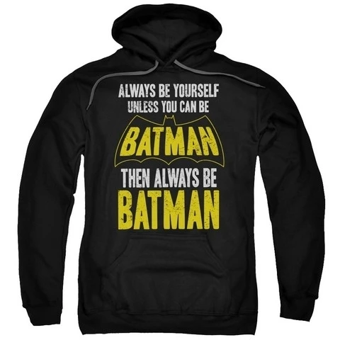 Trevco Бэтмен быть взрослый Pull Over Hoodie черный Extra Large|Мужские куртки| |