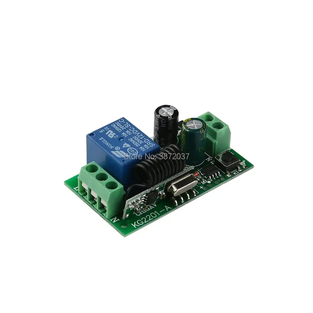 

4pcs/lot 1CH Relay Receiver Module Wireless Switch AC 85V 110V 220V for RF 433Mhz Remote Controls