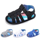 Летняя обувь для маленьких мальчиков, босоножки, детская обувь для начинающих ходить, 4 цвета, хлопковый материал, летняя обувь для мальчиков