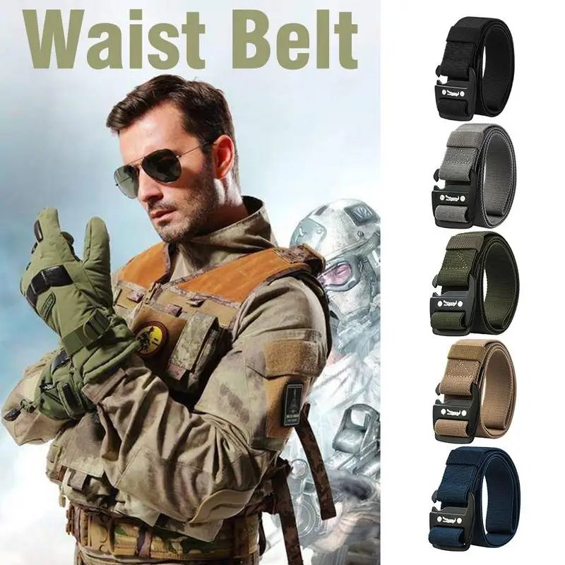 

11.11 Tactical Belts Nylon Military Waist Belt With Metal Buckle Adjustable Heavy Duty Training Waist Belt Hunting Accessories