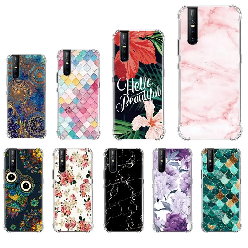 Stylish Painted Anti-falling Phone Case For Vivo V15 Pro / S1 6.39 Inch With Airbag Back Cover |