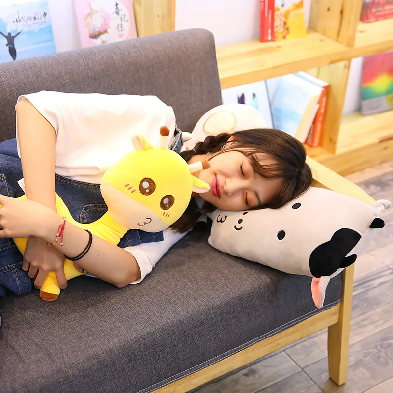 45 см Kawaii Жираф корова Ежик медведь плюшевая подушка игрушки милая Подушка с