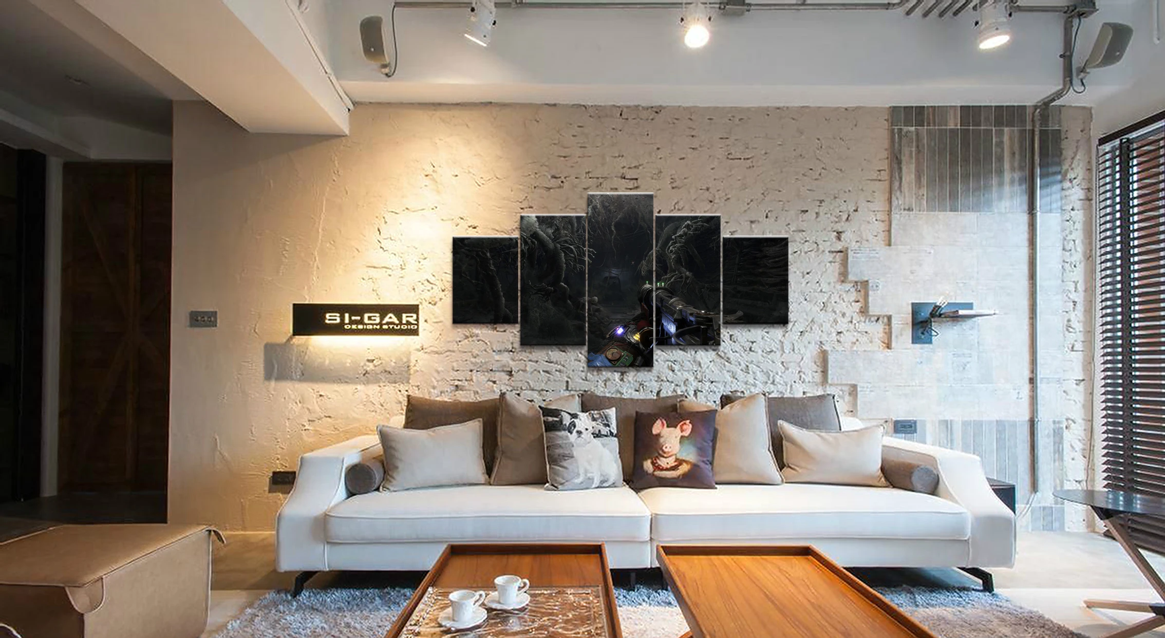 Домашний декор фотография холст 5 шт. модульная игра метро Эксодус для гостиной