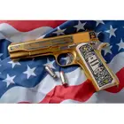 Мультяшный пистолет, подарок в стиле милитари, алмазная вышивка, живопись, искусство, американский золотой пистолет, алмазная живопись, вышивка крестиком, Рождество