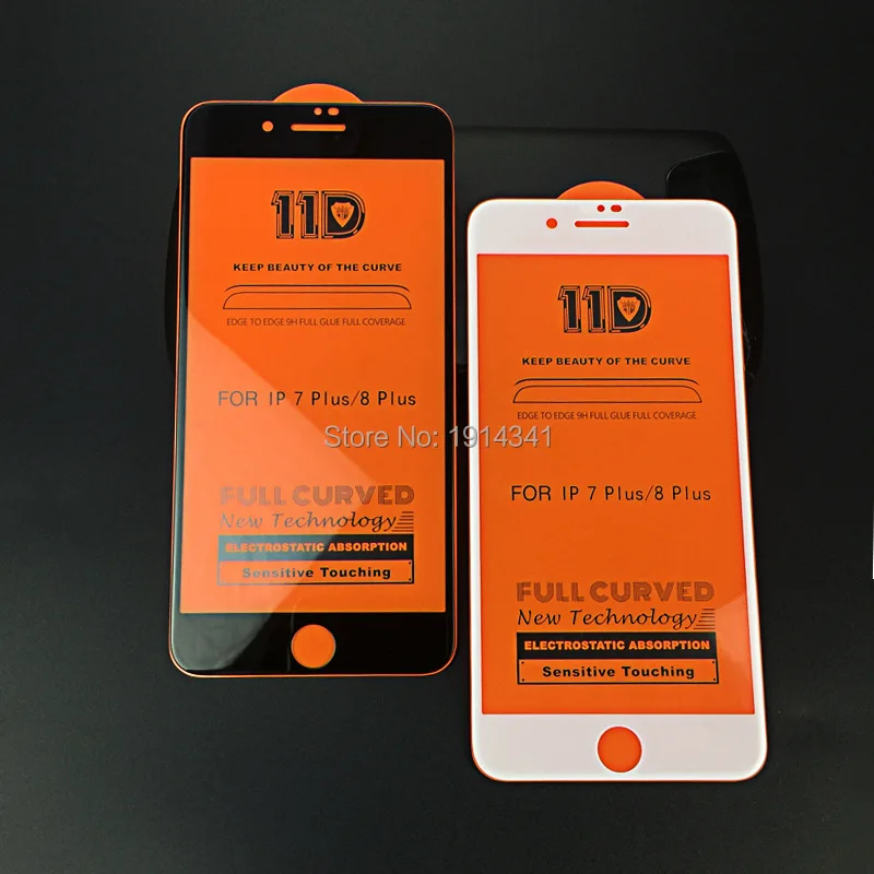 500 шт./лот для iPhone 8 7 plus 6s 6 11D изогнутое закаленное стекло XS Max XR X защитная пленка