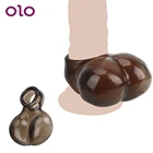 OLO кольцо для мошонки, связывание целомудренная клетка замок; Кольцо для пениса многоразовая Задержка эякуляции интимные игрушки для мужчин интимные товары для взрослых