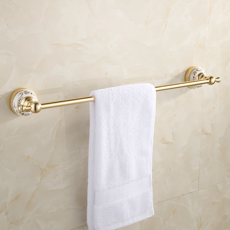 Antique space Aluminum single towel bar Europe Style antique bathroom single towel rack bathroom towel holder 55cm length