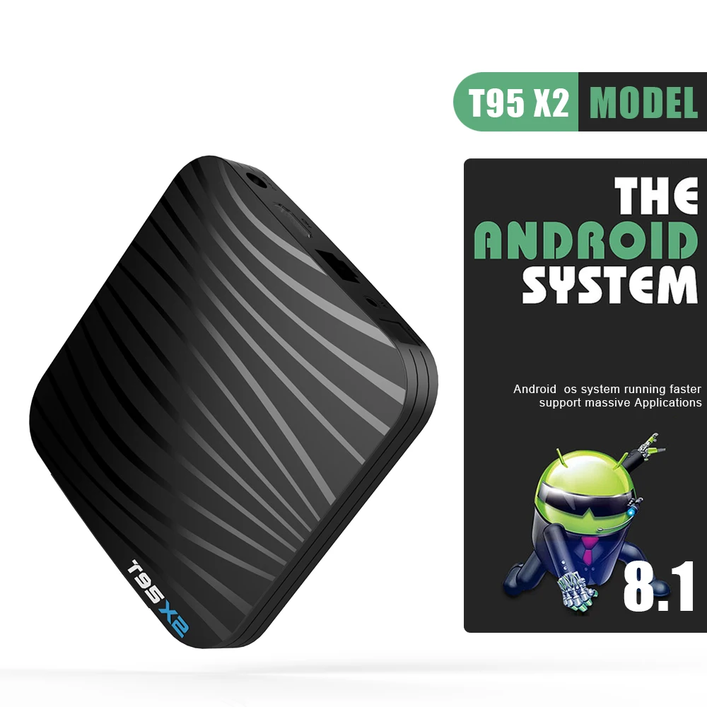 ACEMAX T95X2 Android 8 1 Amlogic S905X2 четырехъядерная ТВ приставка 2 ГБ 16 4 32 двойной Wi Fi USB 3 0 H.265 4K