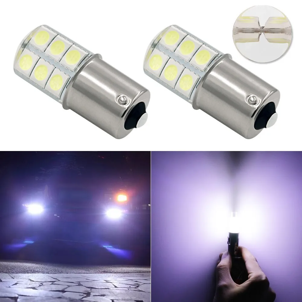 2 шт. автомобильный 1156 COB светодиодный светильник BA15S P21W 5050 Smd 12 Led авто Стоп сигнал