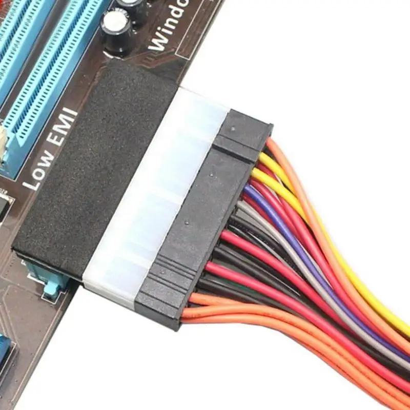 ATX 24Pin Женский к мужской 90 градусов адаптер питания для материнской платы разъем