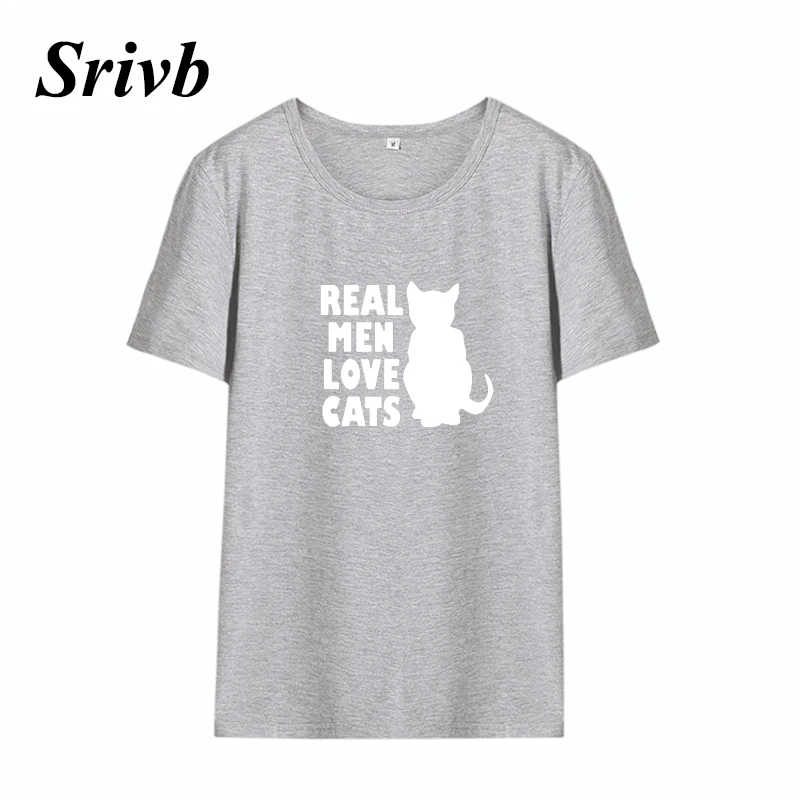 Srivb настоящая мужская футболка с принтом Love Cats женская Harajuku летняя большого