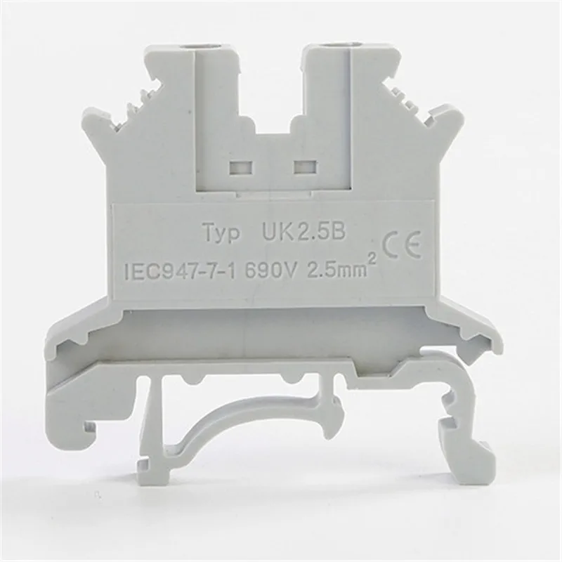 50 шт. UK2.5B/UK3N/UK5N направляющая Клеммная колодка 0 2-2.5mm2 32A 800V | Обустройство дома