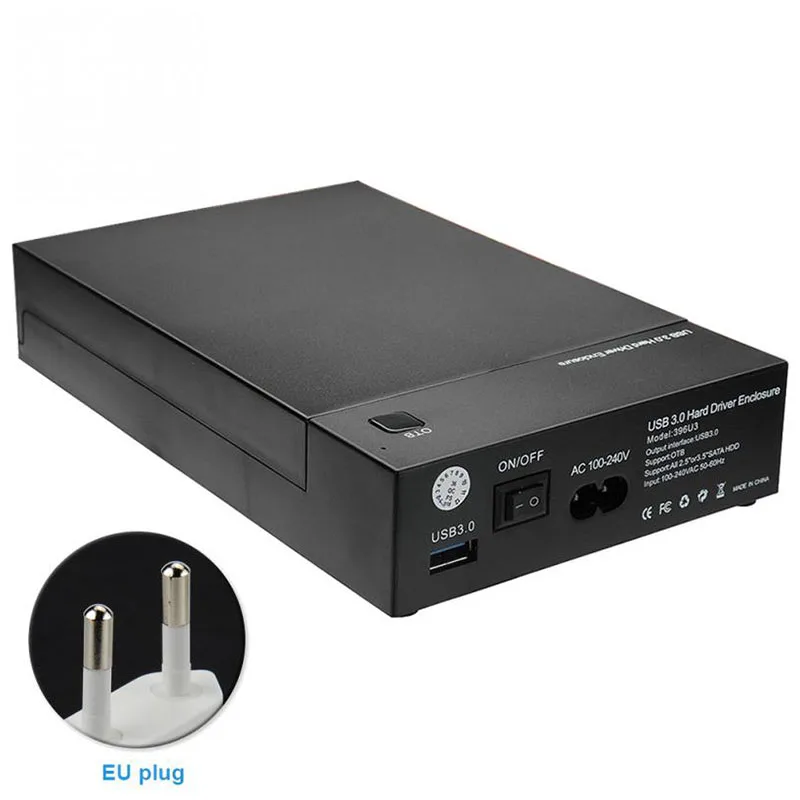 2 5 дюймов 3 USB 0 SATA HDD Box жесткий диск внешний Корпус черный (ЕС Plug)|Корпус жесткого