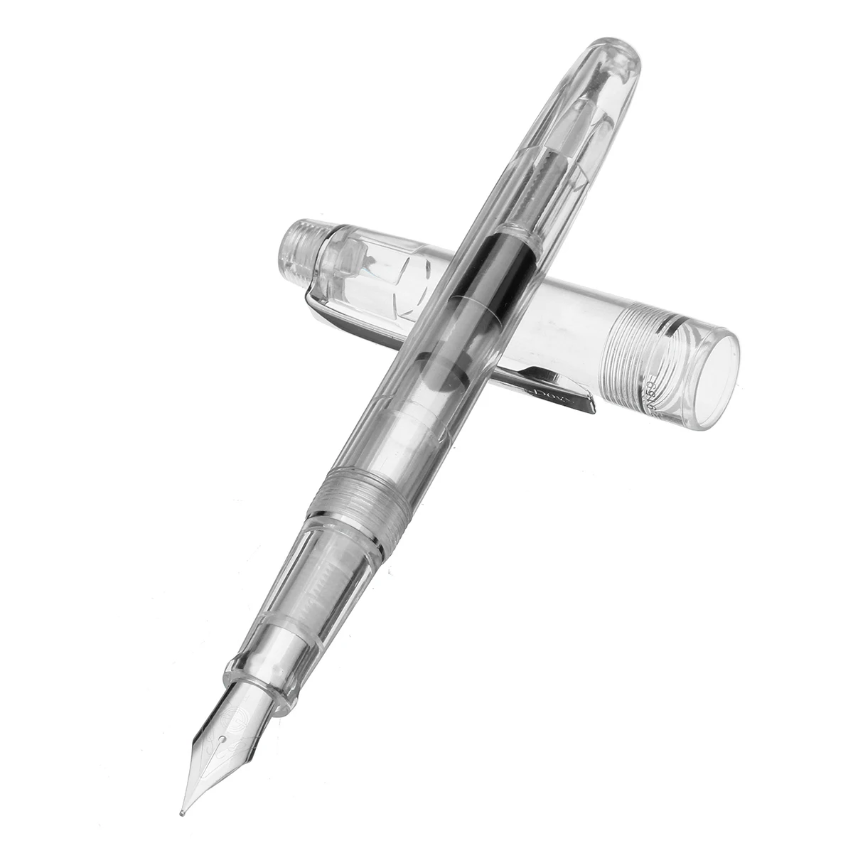 Wing Sung 9159 прозрачная золотистая/серебряная перьевая ручка с зажимом 0,38 мм/0,5 мм тонкий наконечник канцелярские принадлежности Инструменты для письма подарок