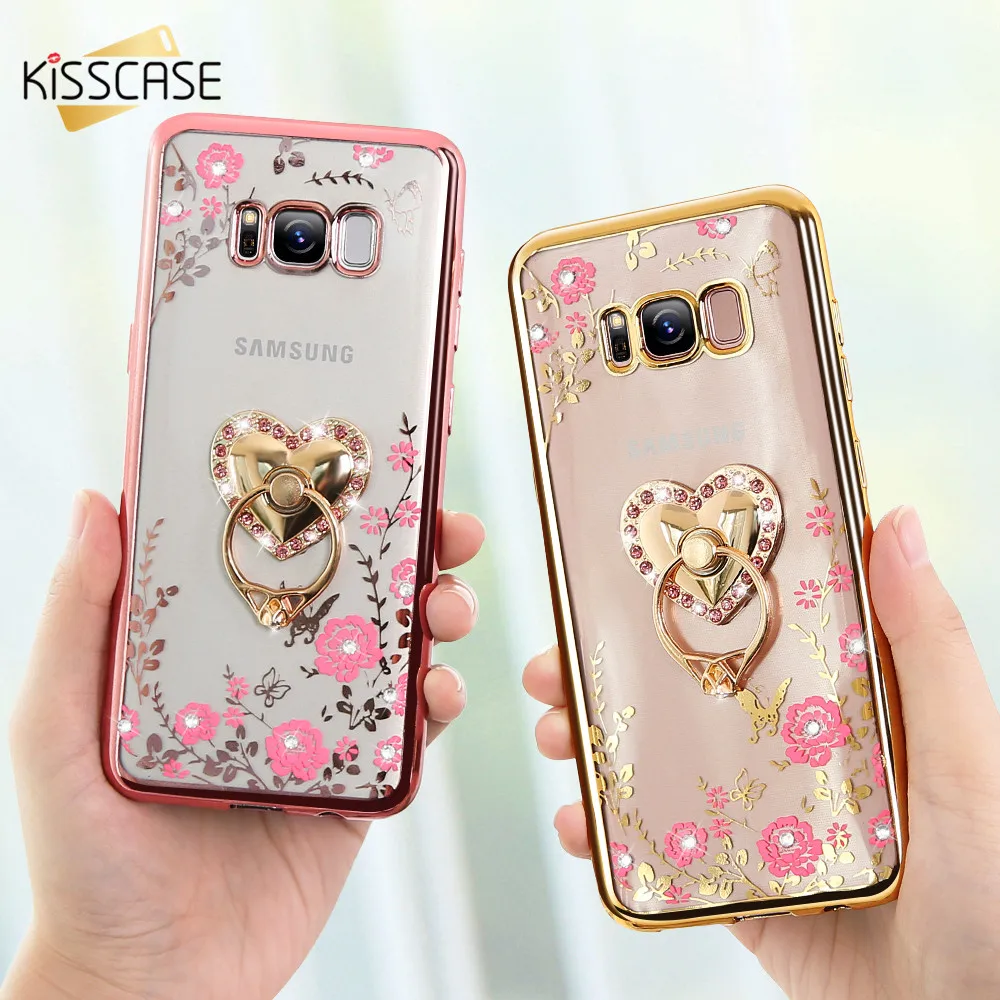KISSCASE для Samsung Galaxy S8 плюс S7 S6 край S5 S4 S3 A5 J5 J7 A3 J3 2016 2017 роскошное бриллиантовое