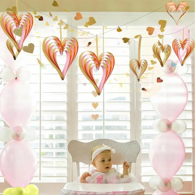 4 шт. в форме сердца свадьба день рождения бумажный баннер вечерние партии